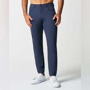 State & Liberty Athletic Fit Stretch Tech Chino Navy Size 38